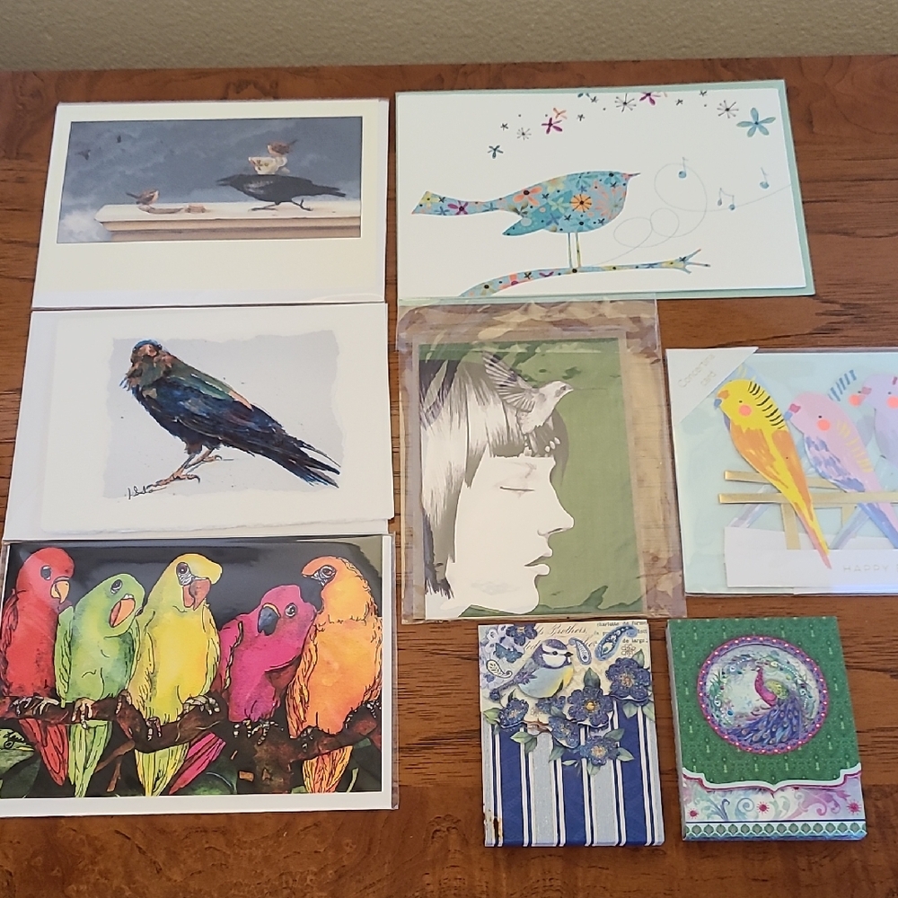 Colorful Bird Art Card Collection